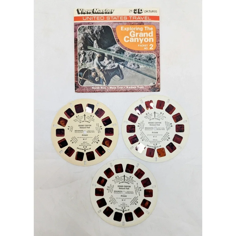 1982 View-Master Exploring The Grand Canyon Packet No. 2 - 3 Reel Pack
